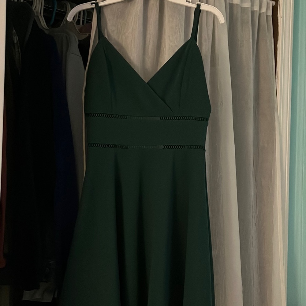 Emerald green Francesca’s dress